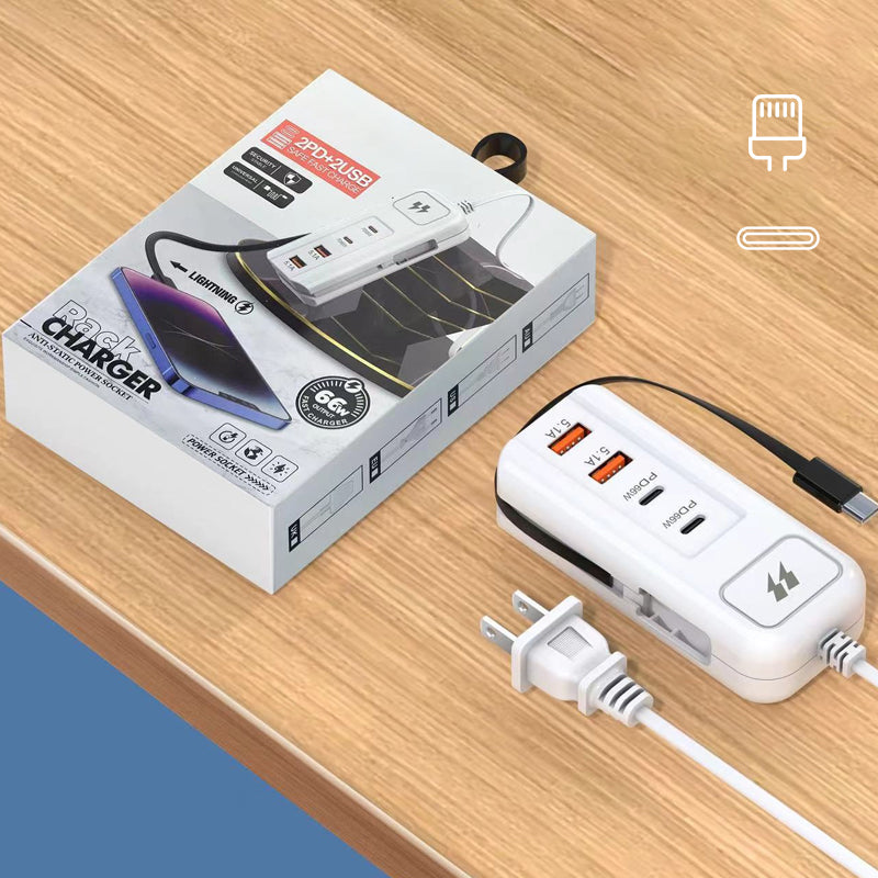 Çok fonksiyonlu hızlı şarj bağlantı noktası – 2PD + 2USB