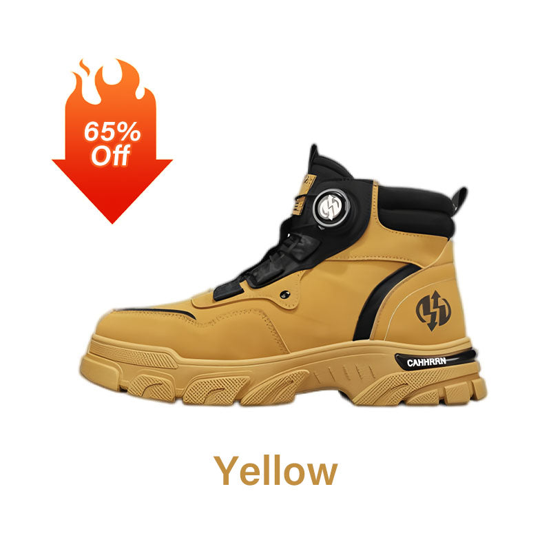 Men's outdoor work shoes with swivel buckle closure 🔄👞 – Waterproof 💦, slip-resistant 🚶‍♂️, comfortable, breathable 🌬️ 