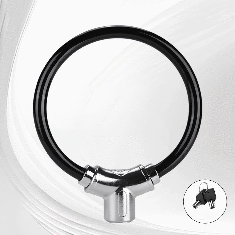 Tragbares Anti-Diebstahl-Stahlkabelschloss in Ringform für Fahrräder