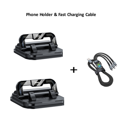✨✨ 360° drehbarer, faltbarer Handyhalter - 50 % Rabatt🚙🚙Universelles Design, rutschfeste Unterseite, geeignet für Schreibtisch, Auto und Reisen 🚗💻