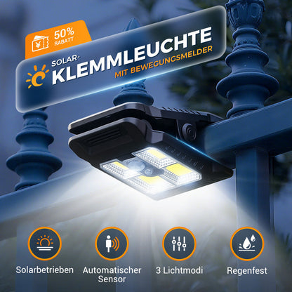 ✨ Jetzt 2 kaufen, 1 gratis erhalten!🌿 Solar-Clip-Leuchte mit Bewegungssensor – Ideal für Garten, Balkon & Terrasse! 🏡
