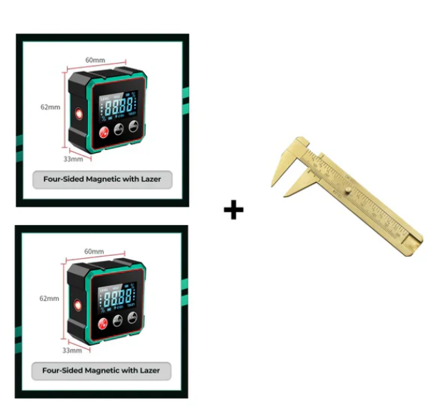📏 2-in-1 Magnetischer Digital-Laser-Neigungsmesser | Starker Magnet + Präzise Laser – Ideal für Wandmontage/Holzarbeiten🔧