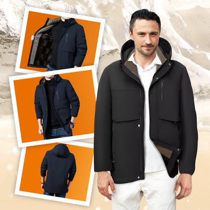 📢 69% OFF! ✨ Warm winter coat for men – high-performance insulation with a detachable hood for freezing temperatures ❄️🧥 