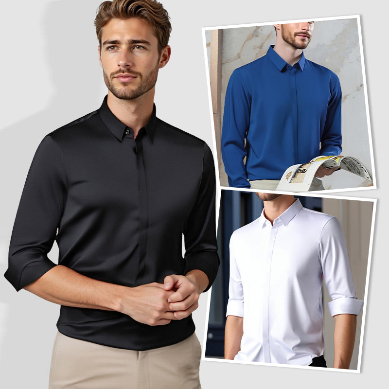 🎉2025 New Arrivals Bargain Offer✨Wrinkle-Free Stretch Shirt for Men 