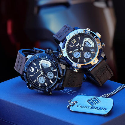 ⌚Multifunktionale Herren-Quarz-Sportuhr mit zwei Displays, wasserdicht bis 3 ATM