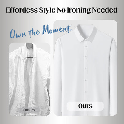 🔥Black Friday Mega-Angebot – 50 % Rabatt!🔥Einfarbige Herrenhemden mit Reverskragen und langen Ärmeln