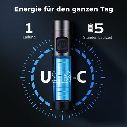 Multifunktionale Mini-Taschenlampe aus Aluminiumlegierung