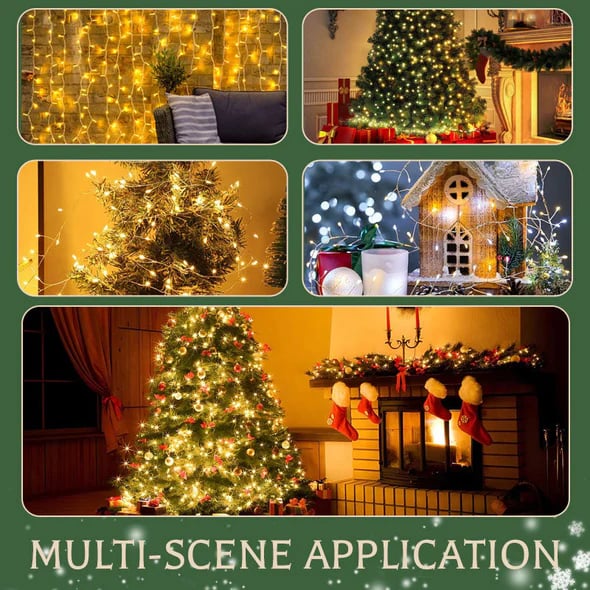 🎄Uzaktan kumandalı su geçirmez yanıp sönen ışıklar⭐