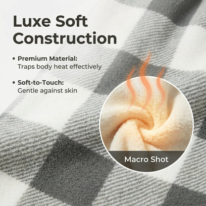 🎅Letzter Tag: 50% Rabatt!🔥Winterliche Vintage-Karohose mit elastischem Bund, geradem Bein, locker, dick und warm🌟