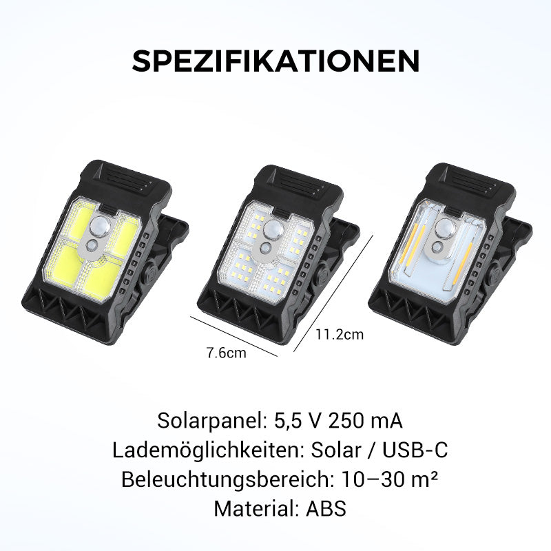 ✨ Jetzt 2 kaufen, 1 gratis erhalten!🌿 Solar-Clip-Leuchte mit Bewegungssensor – Ideal für Garten, Balkon & Terrasse! 🏡