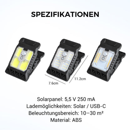 ✨ Jetzt 2 kaufen, 1 gratis erhalten!🌿 Solar-Clip-Leuchte mit Bewegungssensor – Ideal für Garten, Balkon & Terrasse! 🏡