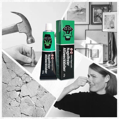 ✨Nagelfreier Allzweckkleber💧Universeller, starker, nagelfreier Kleber, wasserfest und kein Bohren erforderlich