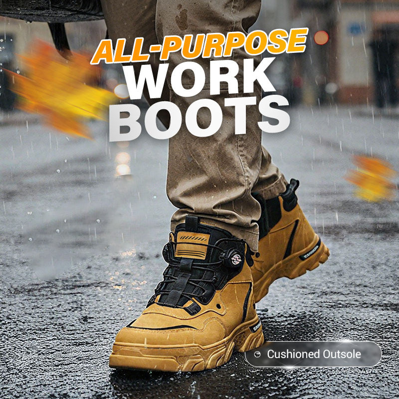 Men's outdoor work shoes with swivel buckle closure 🔄👞 – Waterproof 💦, slip-resistant 🚶‍♂️, comfortable, breathable 🌬️ 