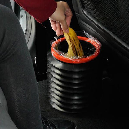 Foldable garbage bag box for the car