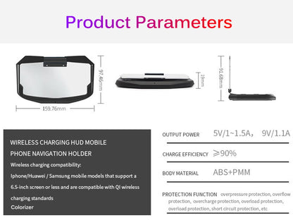 ⚡Letzter Tag 50 % RABATT 🚗DAS BESTE HEAD-UP-DISPLAY +🔋DRAHTLOSES LADEGERÄT