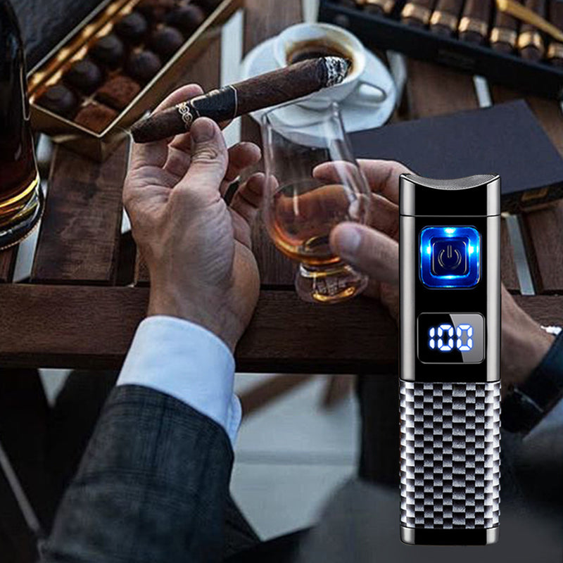 🔋LED güç göstergeli ve son derece güçlü mavi alevli akıllı çakmak