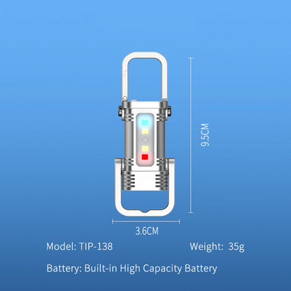 Multifunktionale Mini-Schlüsselanhänger-Taschenlampe mit Clip