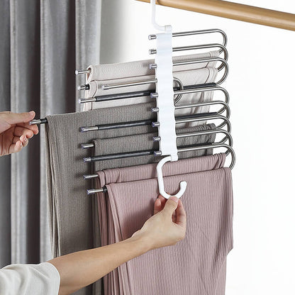 🌟Multi-layer zipper magic trouser rack