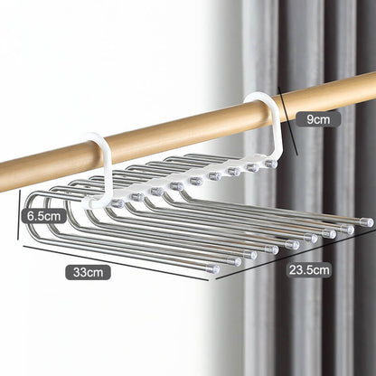 🌟Multi-layer zipper magic trouser rack