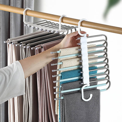 🌟Multi-layer zipper magic trouser rack