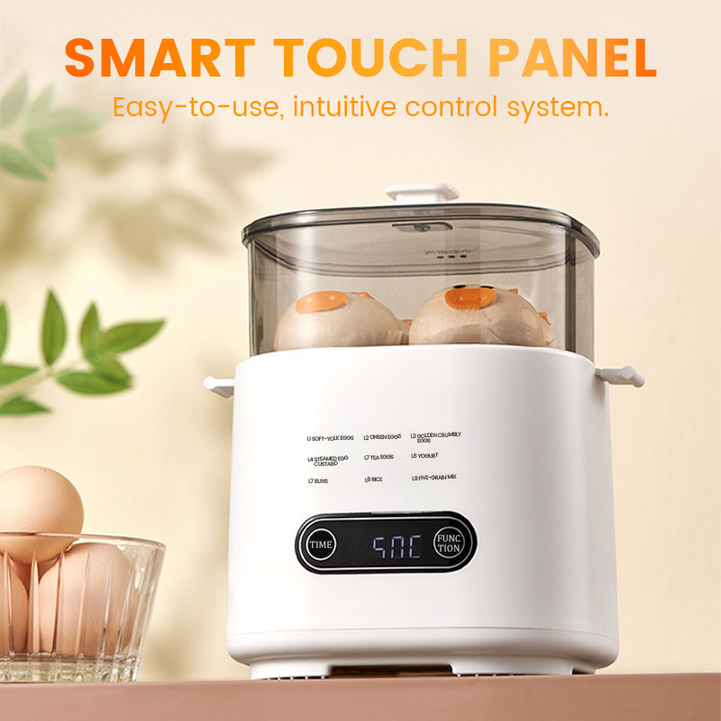 🎁2025 Neues Design🥚✨Mini-Multifunktions-Eierkochset mit Smart Touch Panel