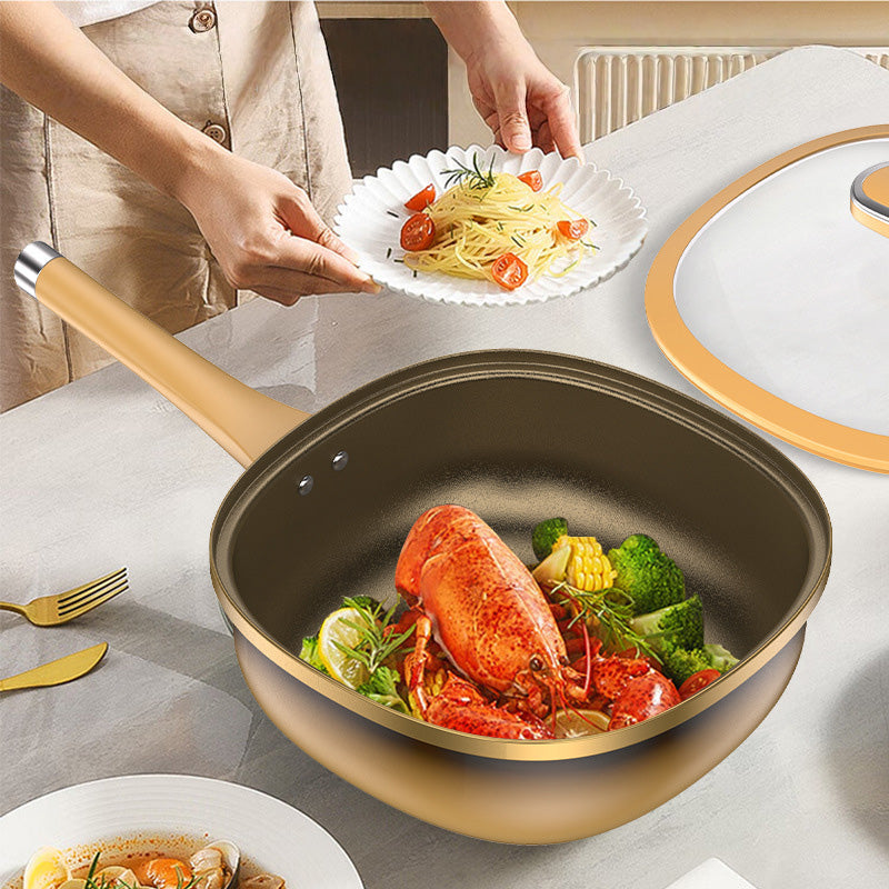 ⏳Limited-time special offer⏰12-inch non-stick titanium alloy saucepan with lid