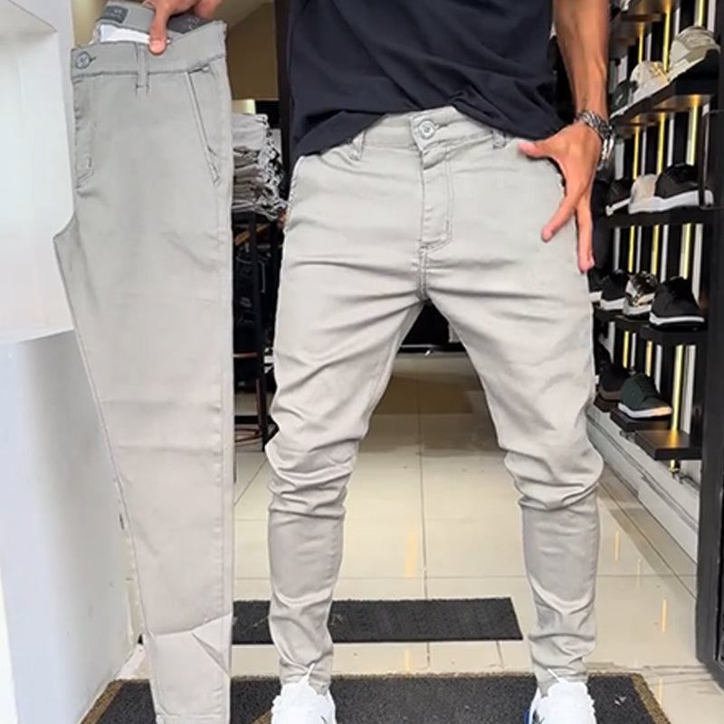 🔥2025 Heißer Verkauf 50 % RABATT✨Slim-Fit-Freizeithose für Herren in Uni-Farben