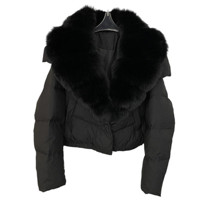 🍁Women's short, fashionable and warm jacket with faux fur collar