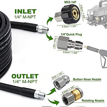 🔥Stoklar bitene kadar %40 indirim!🎉 Basınçlı Yıkama Makineleri için 5800 PSI Atık Su Tahliye Kiti