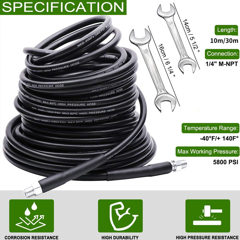 🔥Stoklar bitene kadar %40 indirim!🎉 Basınçlı Yıkama Makineleri için 5800 PSI Atık Su Tahliye Kiti