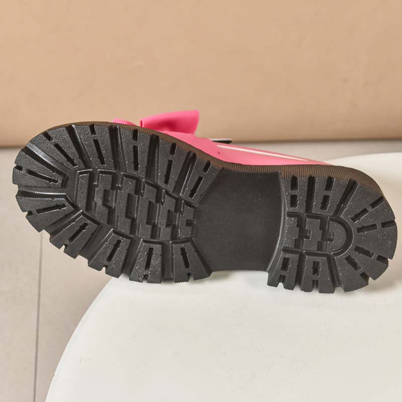 Stylish, cute platform loafers with a bow