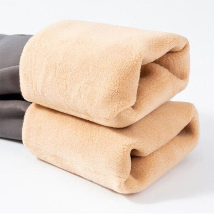 Transparente, warm gefütterte, elastische Strumpfhose