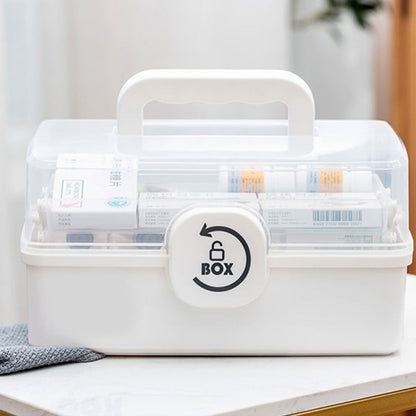Multi-tiered medicine box with large capacity for household use