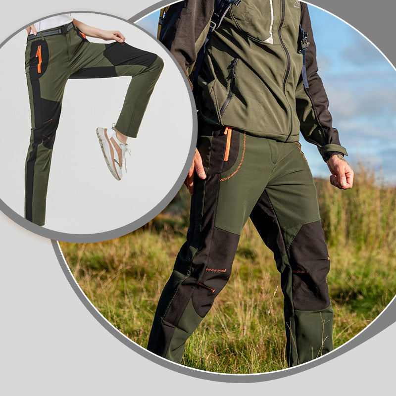 👖Windproof, waterproof, warm hiking trousers with elastic waistband