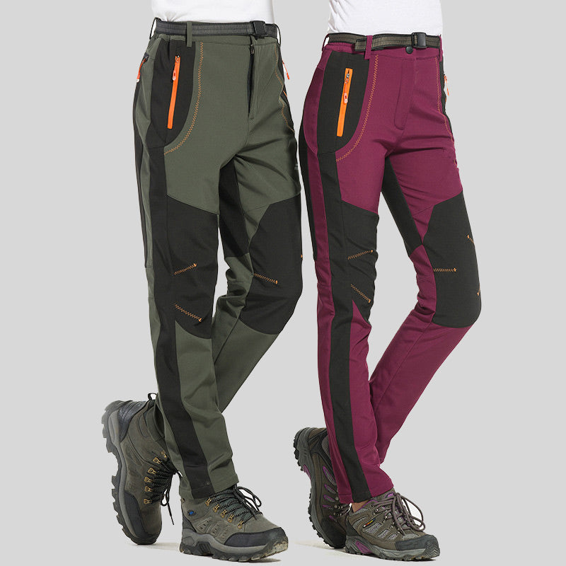 👖Windproof, waterproof, warm hiking trousers with elastic waistband