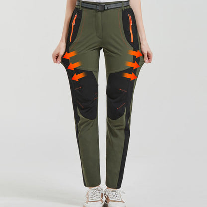 👖Windproof, waterproof, warm hiking trousers with elastic waistband