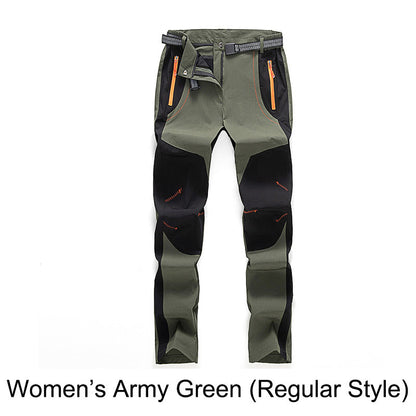 👖Windproof, waterproof, warm hiking trousers with elastic waistband