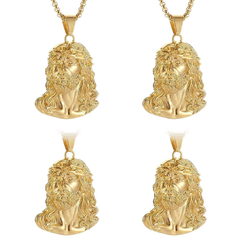 🕊️✝️İsa başı figürlü kolye