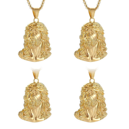 🕊️✝️İsa başı figürlü kolye