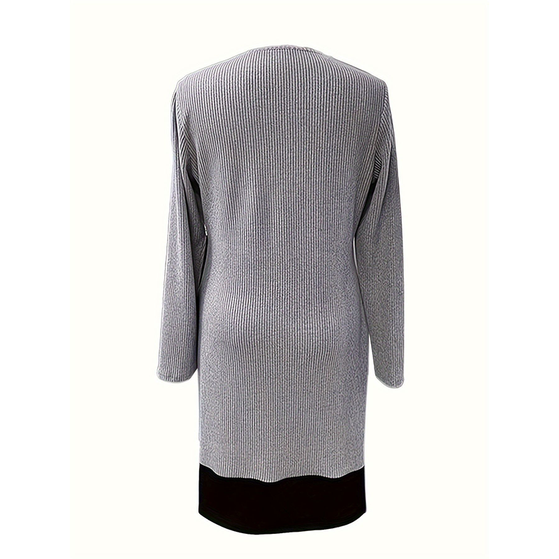 💃🌸Women's A-line dress, knee-length, with a hint of a two-piece look