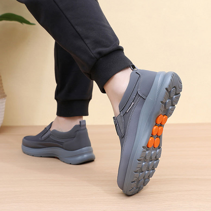 👟 49% RABATT JETZT! ✨ Herren Orthopädische Atmungsaktive Slipper-Sneakers - Fußgewölbe Unterstützung mit Memory-Schaum Einlegesohlen für Ganzägigen Komfort 🏃‍♂️💨