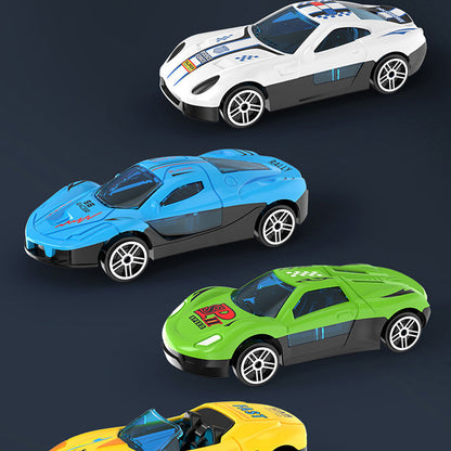 🔥Stoklar bitene kadar %50 indirim!🎉 Çocuklar için başlangıç ​​rampalı çift yarış pisti oyuncak seti