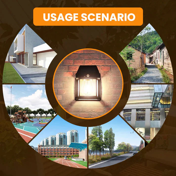 🎁2 Al 1 Bedava⏳Hareket Sensörlü Güneş Enerjili Tungsten Duvar Lambası