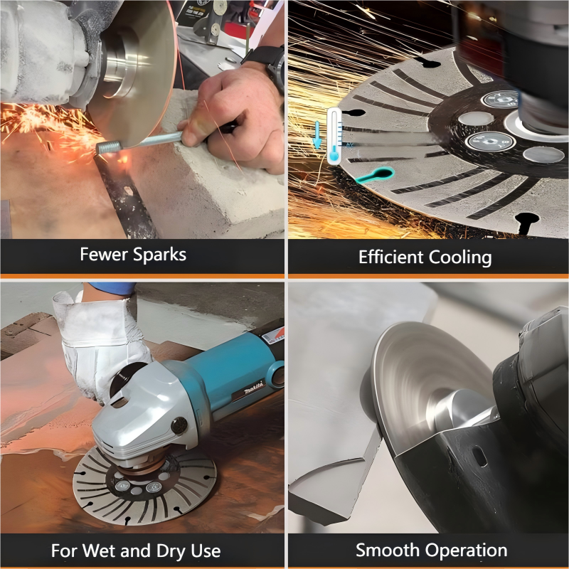 🔥 BLACK FRIDAY - 50% RABATT! 💎 GALVANISIERTE DIAMANTSCHLEIFSCHEIBE - 3 Größen (115/125/150mm) in 1 Set, Für Beton, Fliesen und Metall, Inklusive Aufbewahrungstasche 🛠️📦