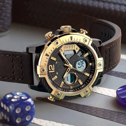 ⌚Multifunktionale Herren-Quarz-Sportuhr mit zwei Displays, wasserdicht bis 3 ATM