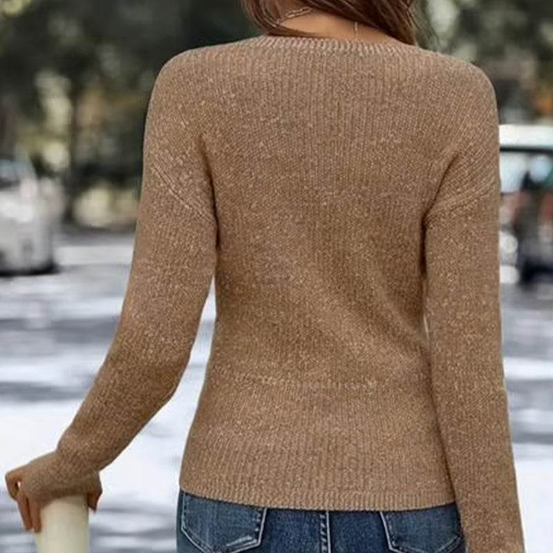 🔥Black Friday Sale: 49% off🔥 Elegant, casual V-neck knit top for women🚀