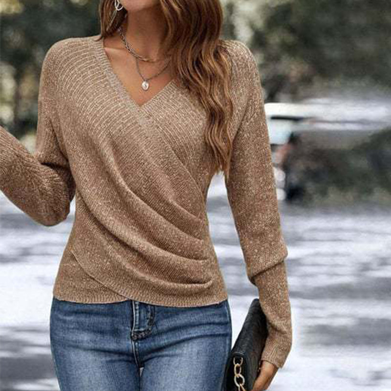 🔥Black Friday Sale: 49% off🔥 Elegant, casual V-neck knit top for women🚀