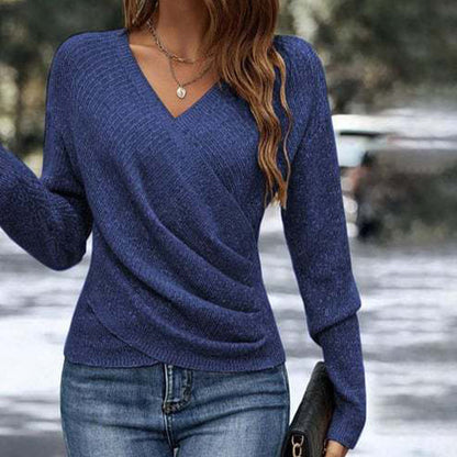🔥Black Friday Sale: 49% off🔥 Elegant, casual V-neck knit top for women🚀