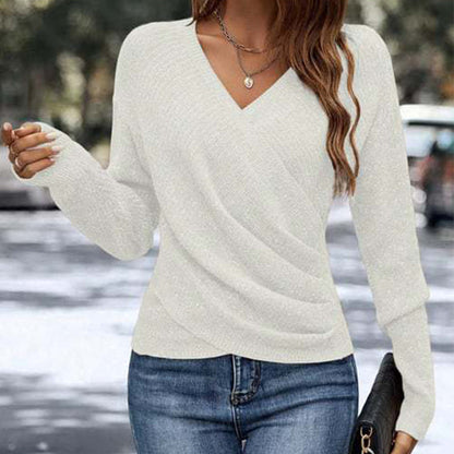 🔥Black Friday Sale: 49% off🔥 Elegant, casual V-neck knit top for women🚀