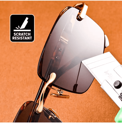 Sonnenbrille mit Gläsern aus Naturkristall